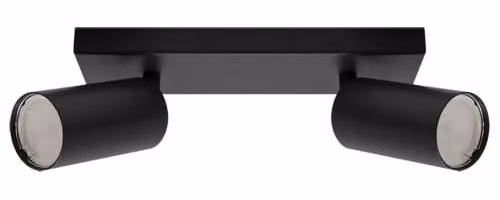 Plafoniera Applique GU10 MANAM 2L NERO IDEUS 7642