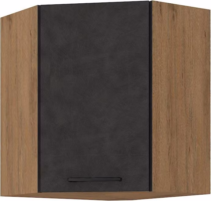 Armadietto superiore ad angolo VANYA - 60x60 cm, matera / rovere lancelot