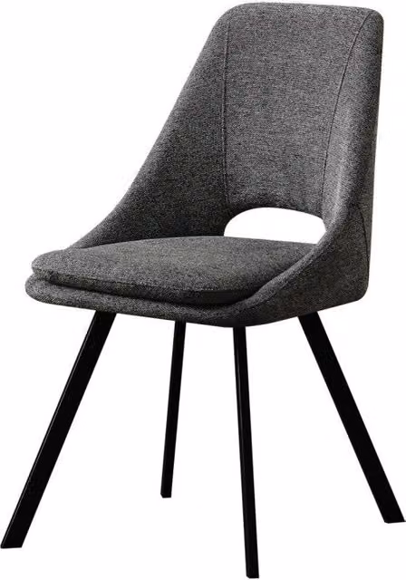 Set di 2 Sedie In Tessuto Vde Sc Miranda Gambe In Metallo Nere Dimensione 56x48x85,50cm