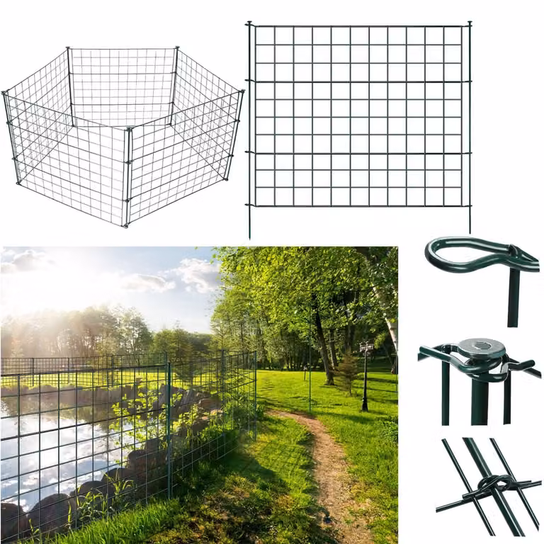 Set di 5 elementi per recinzione da giardino, progettati per la protezione degli animali