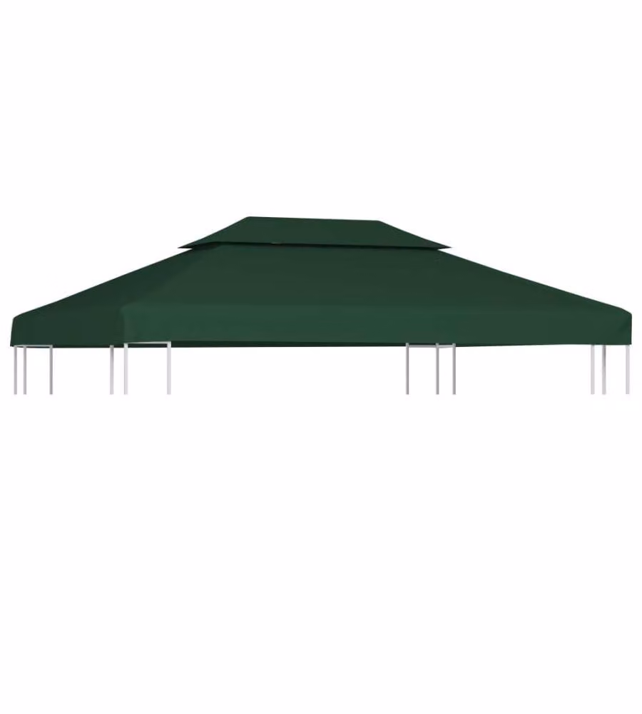 Telo di Ricambio per Gazebo 310g/mq Verde 3x4m