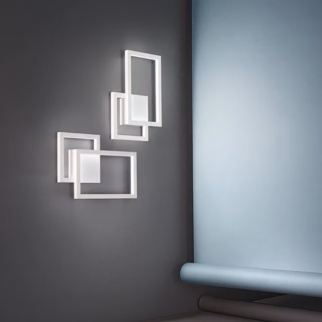Applique Moderna Cross Perenz in Alluminio Bianco Opaco con LED da 20W Dimmerabile IP20