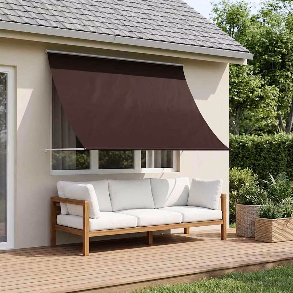 vidaXL Tenda da Sole Marrone con Bracci Pieghevoli L: 250 cm, P: 150 cm
