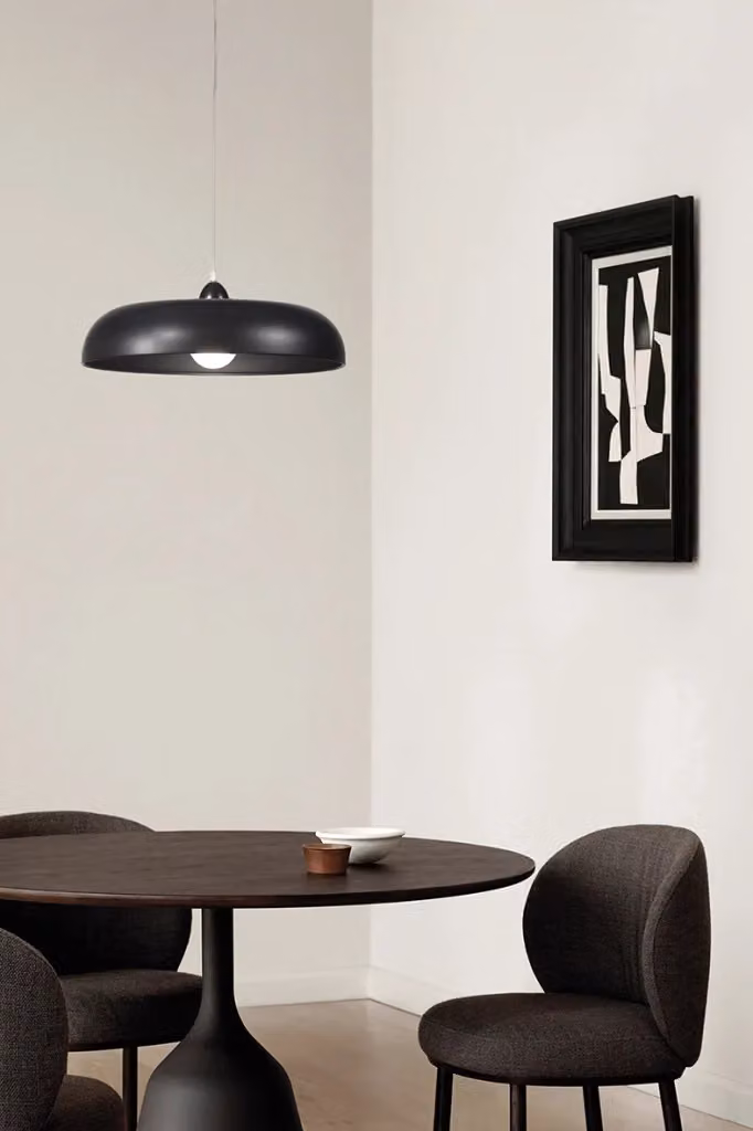 Lampada a Sospensione PICOLIT Rossini Illuminazione in Metallo Nero con Attacco E27 e Design Moderno per Interni – 2