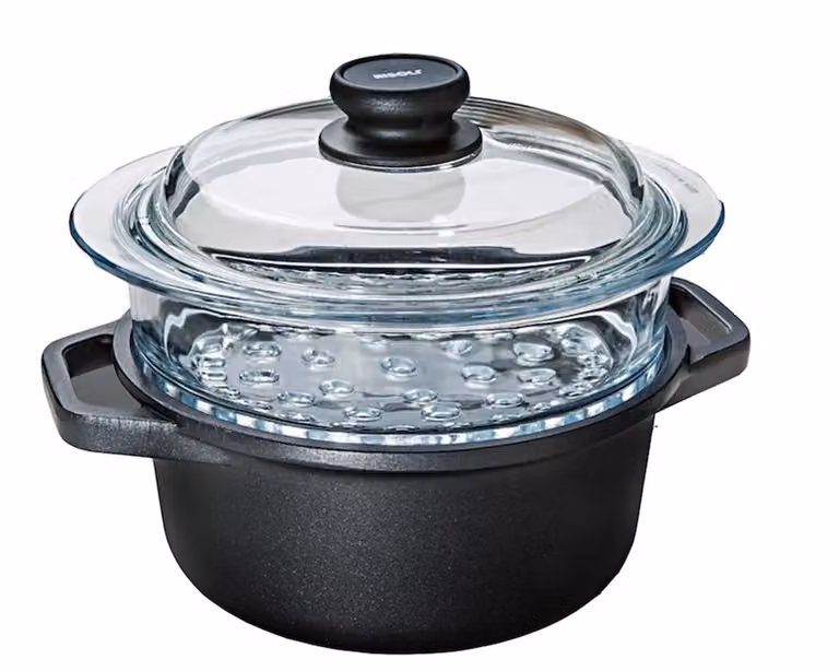Vaporiera multiuso in alluminio antiaderente di Risolì, diam.20cm