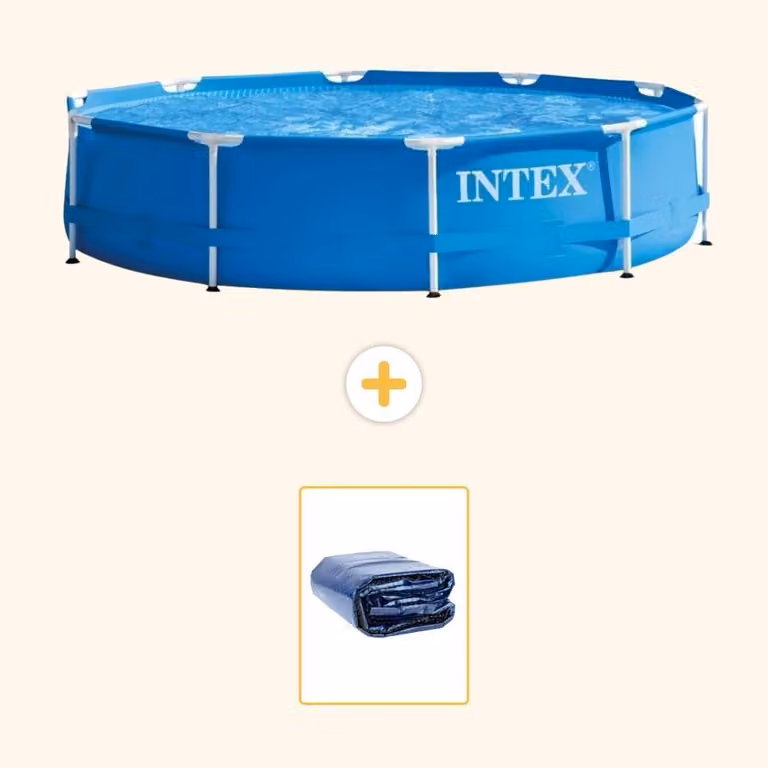 Piscina autoportante rettangolare - 305x76 cm - in 2 parti - modello S21327