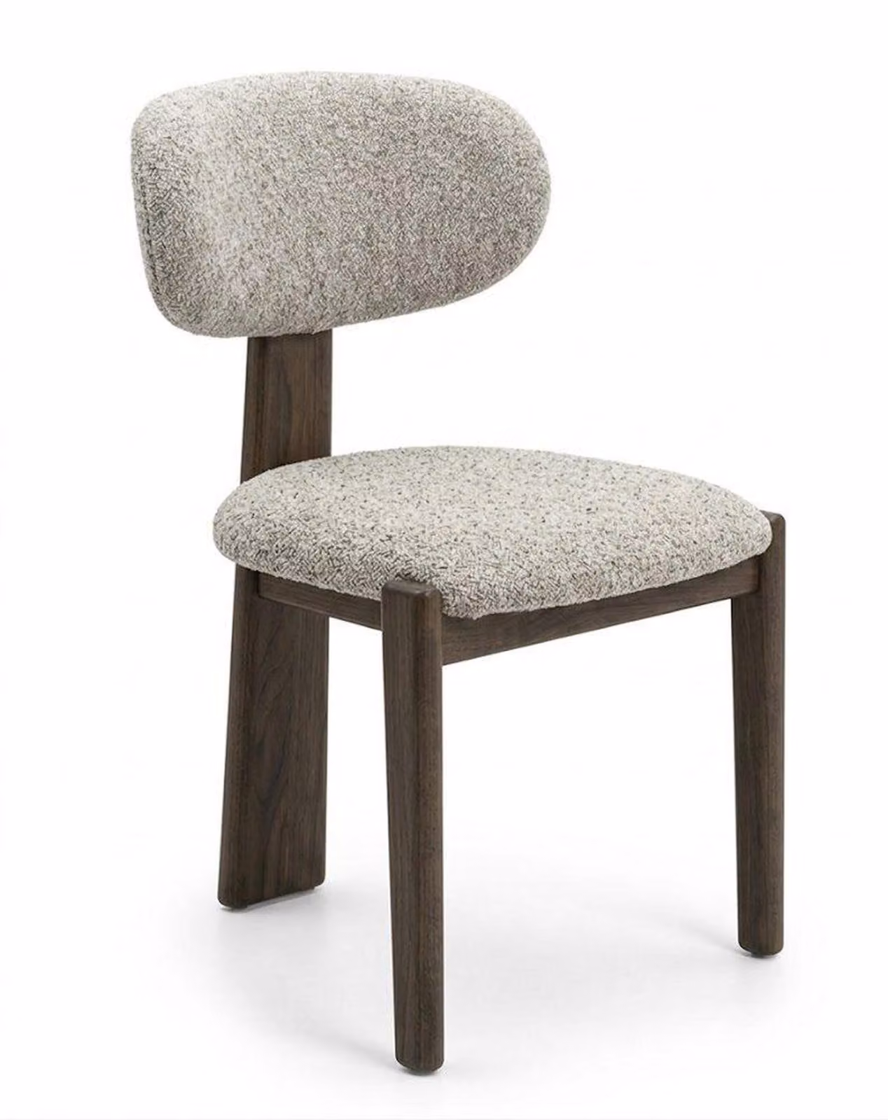 Stuhl Moderner Wohnzimmer Beige braun elegant Komfort Minimalismus