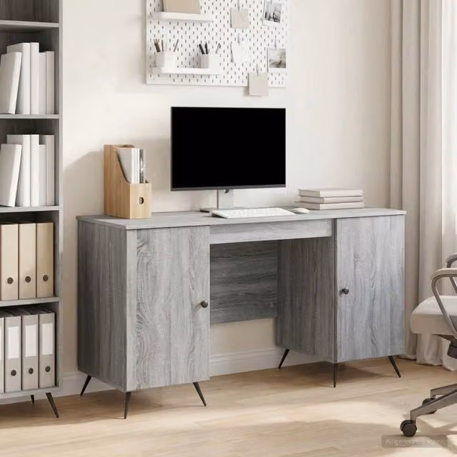 Scrivania Grigio Sonoma 142,5 x 50 x 75 cm Legno ingegnerizzato 3414636