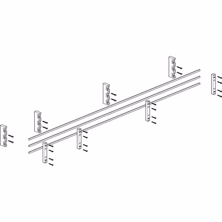 Modulo barra collettrice ABN piatto 5FB/2RE 60 mm con CU 12x5 mm, a 3 poli, EBM 32 mm MFSC52613