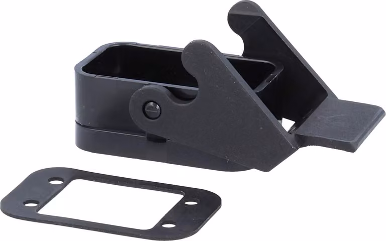 Custodia di montaggio HARTING Han Q con 1 gancio e 1 fermaglio in plastica - 1 pezzo