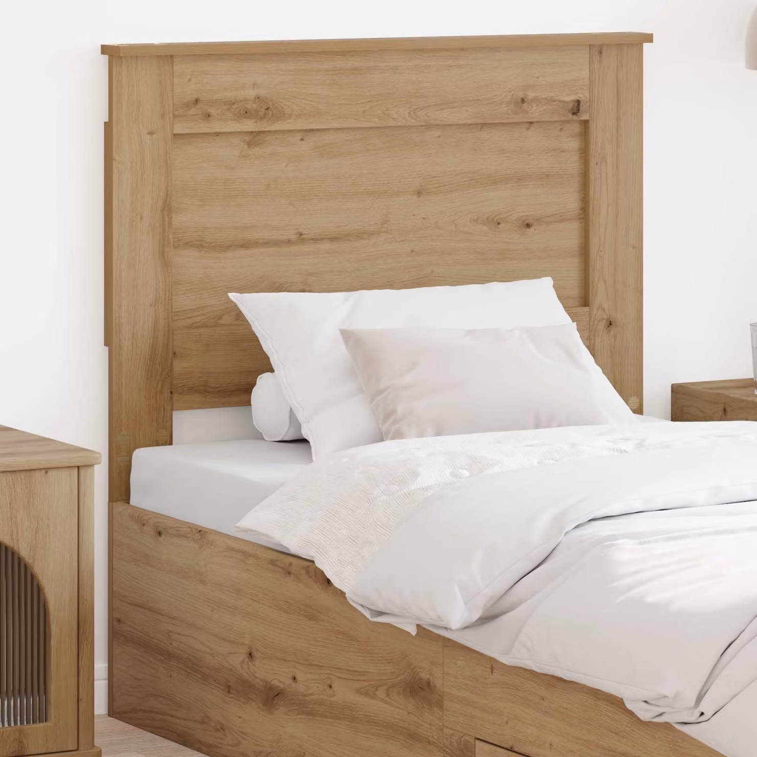 Testiera per letto moderna vidaXL in legno ingegnerizzato color rovere marrone