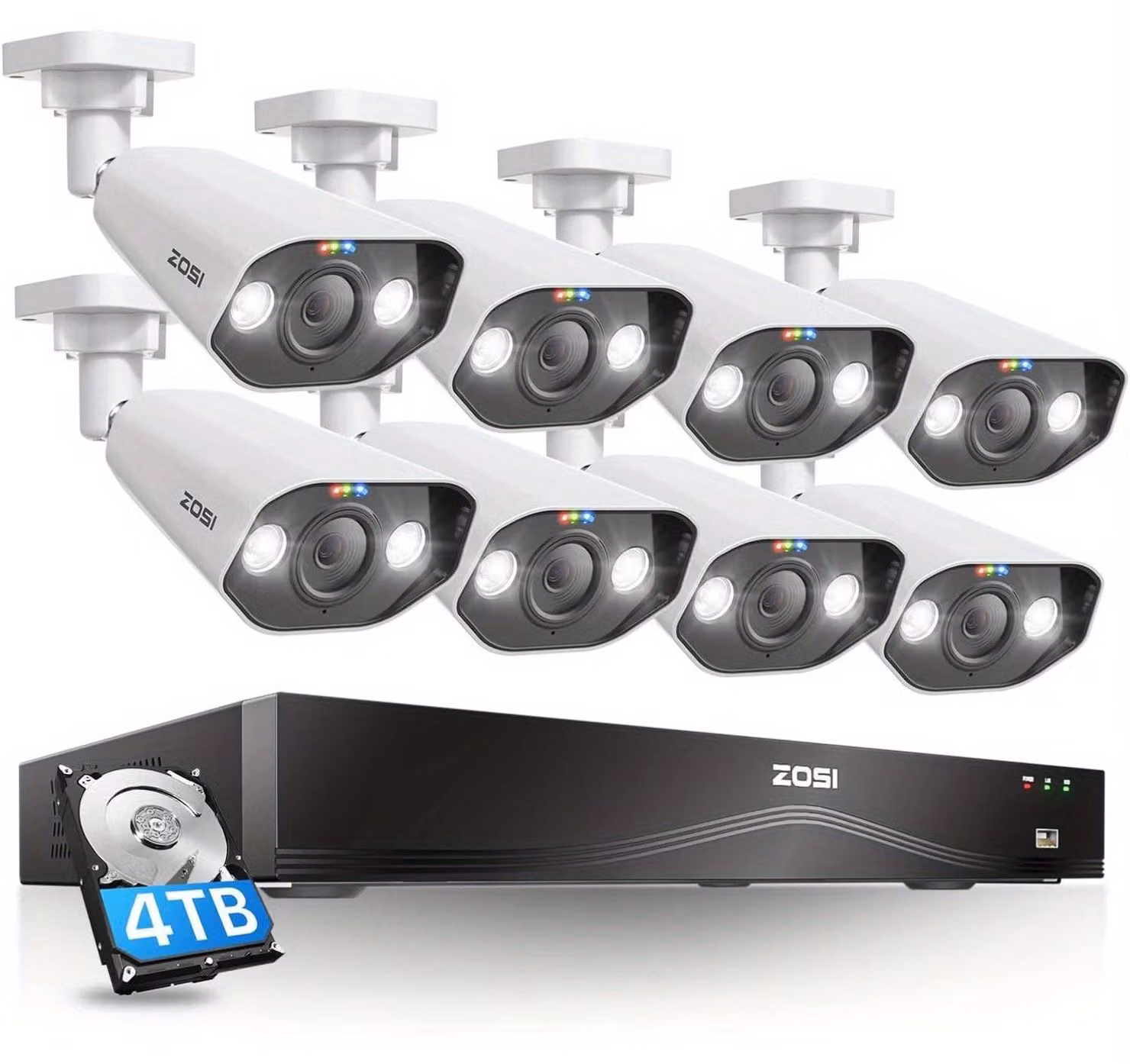 Kit di telecamere di sicurezza 4K - Telecamera IP per esterni - Telecamera di sorveglianza - Telecamera di sicurezza - Telecamera di videosorveglianza