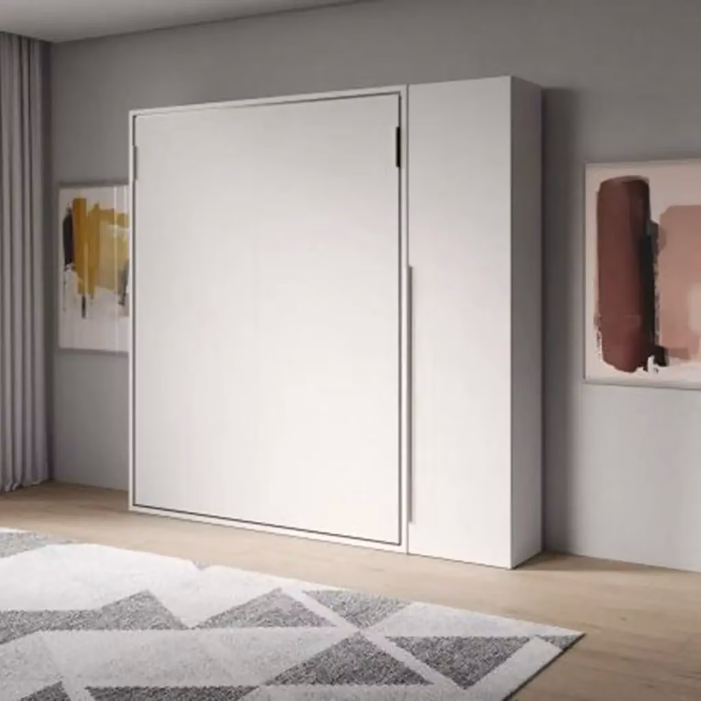 Letto matrimoniale a scomparsa Versia Itamoby con armadio 1 anta destra colore bianco – 2