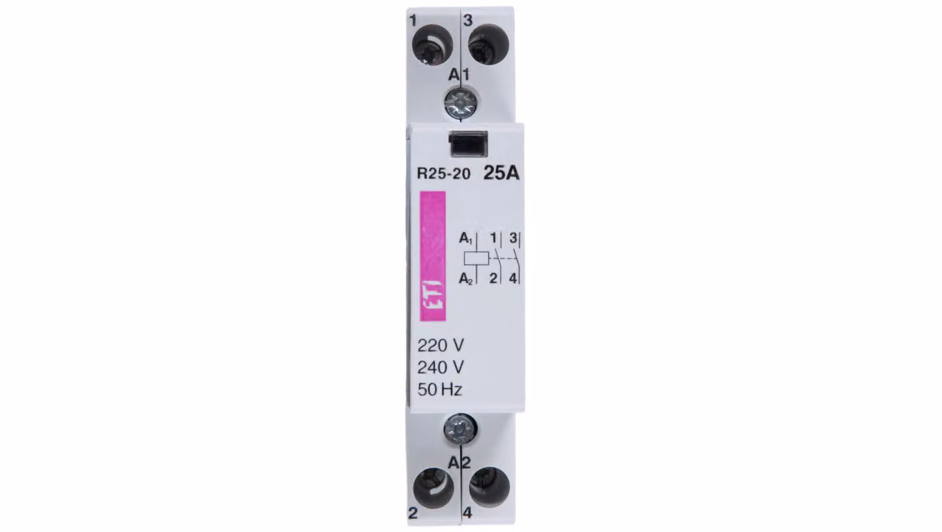 ETI Polam | Interruttore Modulare R 25-20 - 230V - 2P - 25A - Alte Prestazioni - IP20 - Affidabile