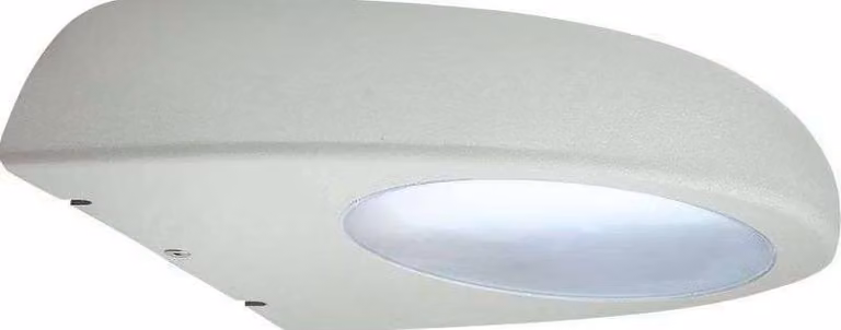 Lampada da esterno in acciaio inox, argento, plastica trasparente, per montaggio a parete, IP44, LxH:195x80, escl. 1xE27 60W 230V