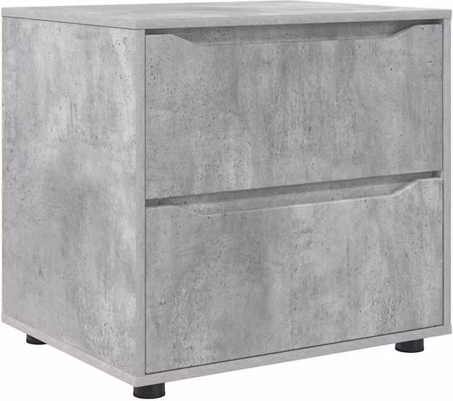 Armadietto portaoggetti con cassetti pratico design pulito 60 x 48 x 57 cm in legno multistrato grigio cemento 02_0054604