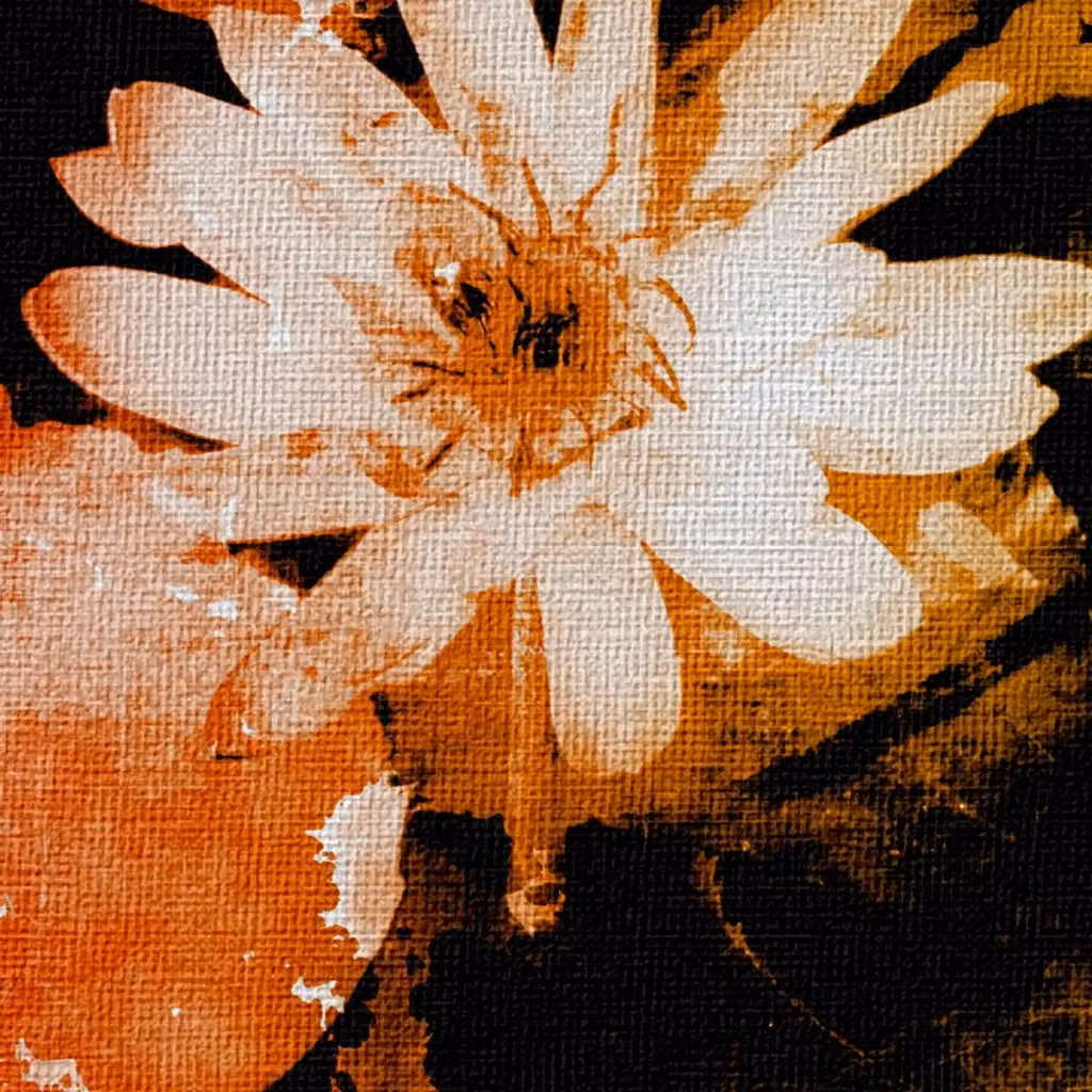 Quadro Canvas Decorazione Floreale Grunge Signorbit L: 140 cm, H: 100 cm – 2