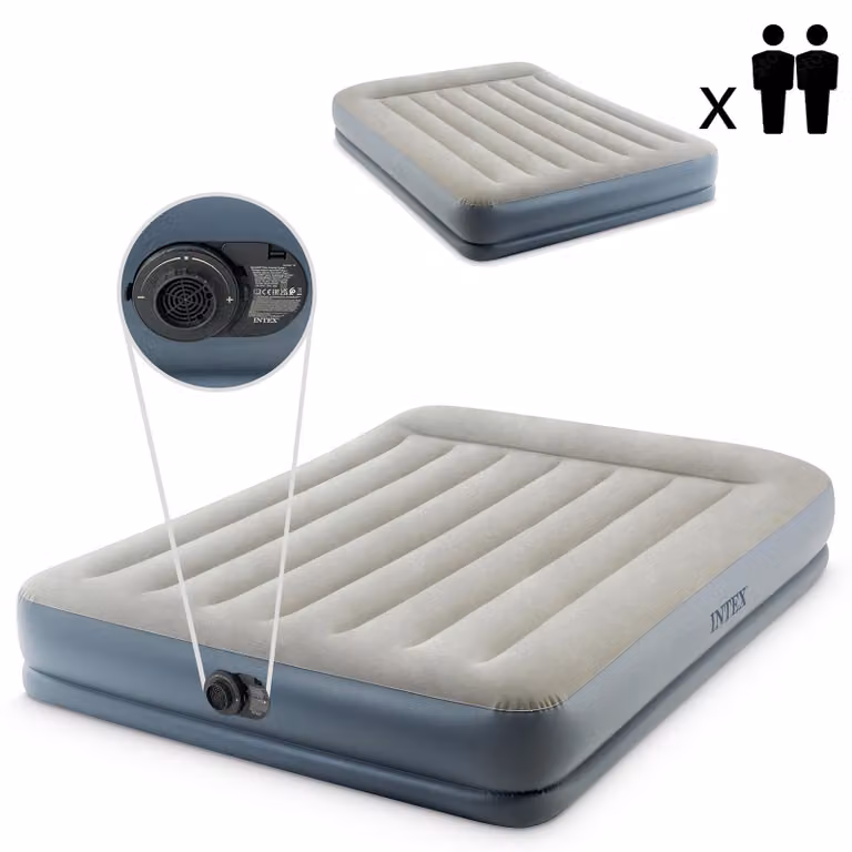 Materasso gonfiabile 203x152 cm per due persone, con pompa, marca INTEX, modello 64118