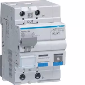 Hager AFDD con FI-LS 1P+N 6 kA B-25A 30 mA A 3M ARF925D