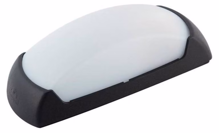 Apparecchio di illuminazione da esterno, attacco E27, grado di protezione IP66, impermeabile, colore nero, dimensioni 28 cm