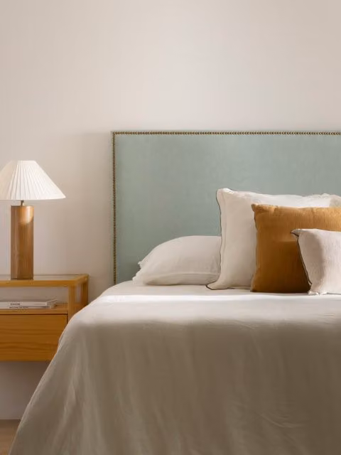 Testiera imbottita moderna Solum Kenay Home colore verde menta