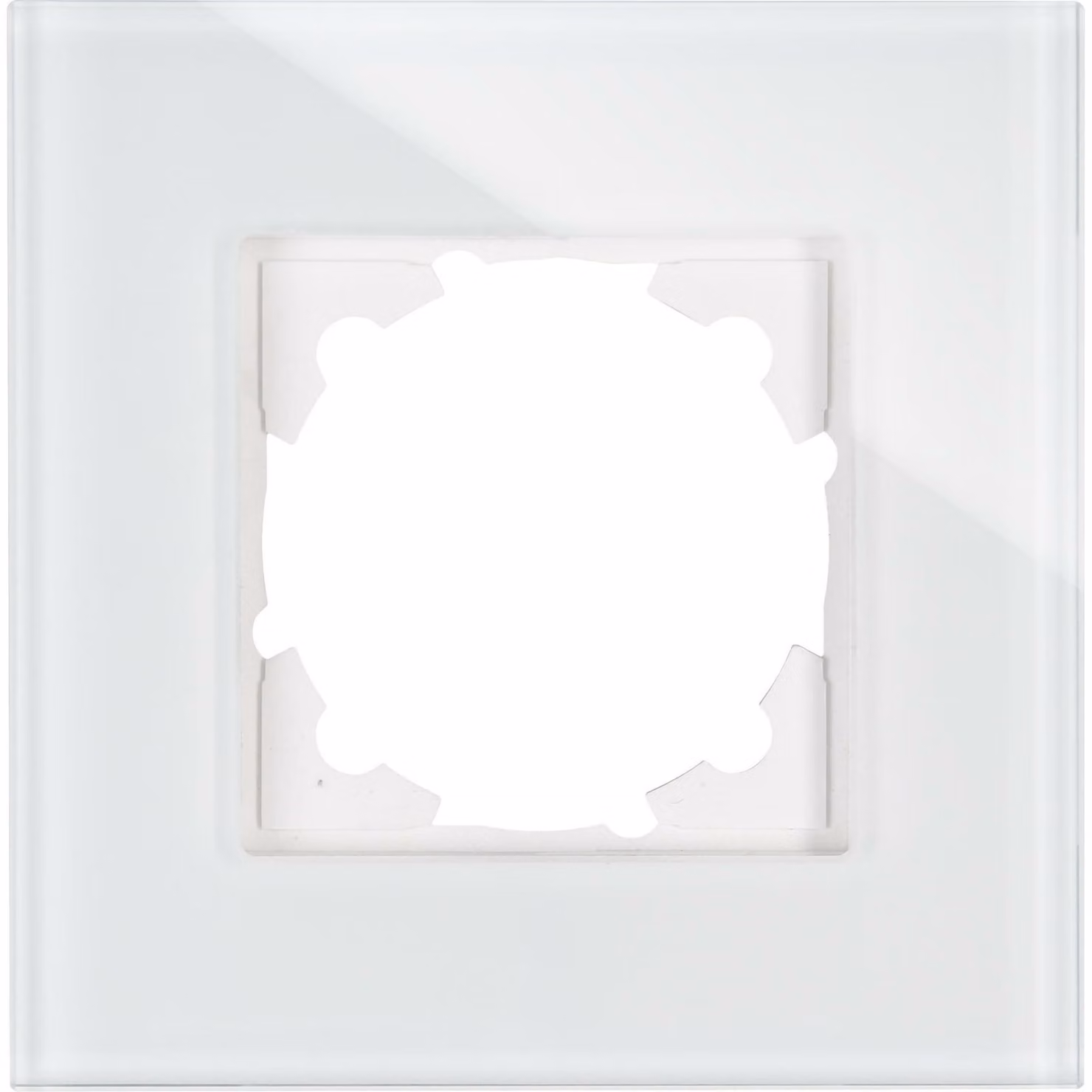 Kopp 405302008 Telaio di copertura in vetro singolo Athenis 55 bianco