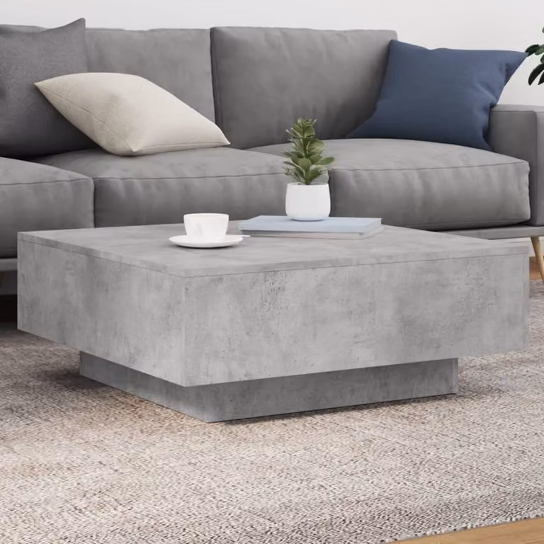 Maison Exclusive - Tavolino grigio cemento 80x80x31 cm Materiale ligneo