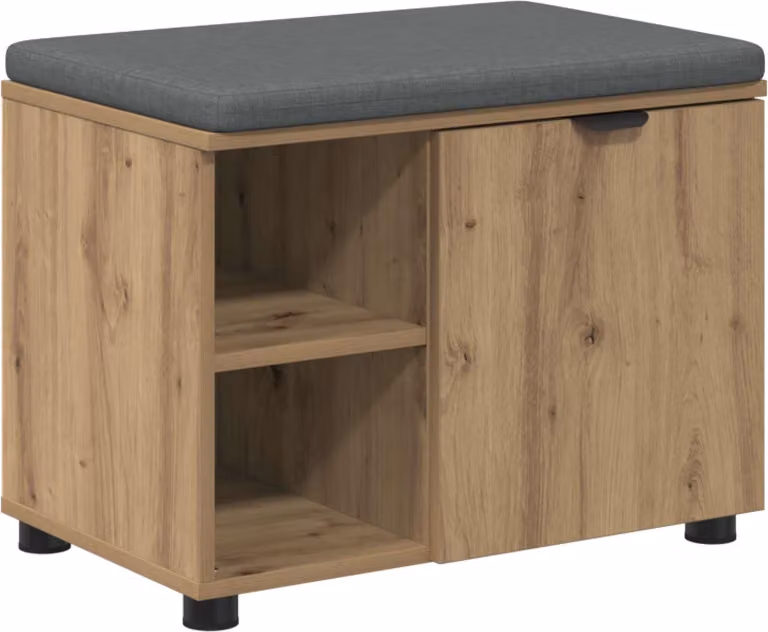 Panca per ingresso con porta Rovere Artigianale 60 x 38 x 46 cm