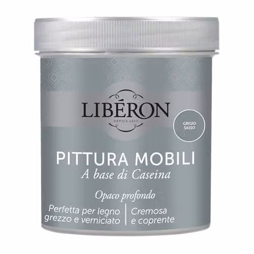Libéron Pittura Mobili a base di Caseina Grigio Sasso 0,5L