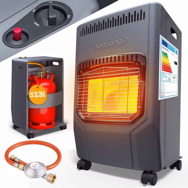 Stufa a gas portatile - 4200 W - 3 livelli di riscaldamento