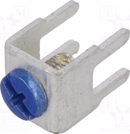 1x Connettore: Morsetto a vite 7,5x5mm 7772-5 - Terminali a saldare blu, per montaggio su circuito stampato, con morsetto a vite