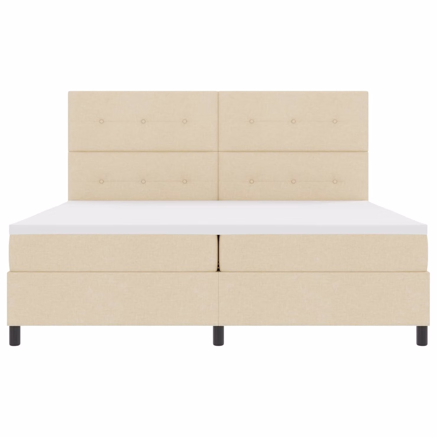 Letto a molle con materasso vidaXL beige con illuminazione LED sotto il letto e porte USB L/P/H: 203 x 200 x 128 cm