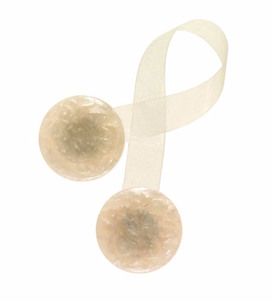 Calamita Bottone Beige Grande (Con Nastro)