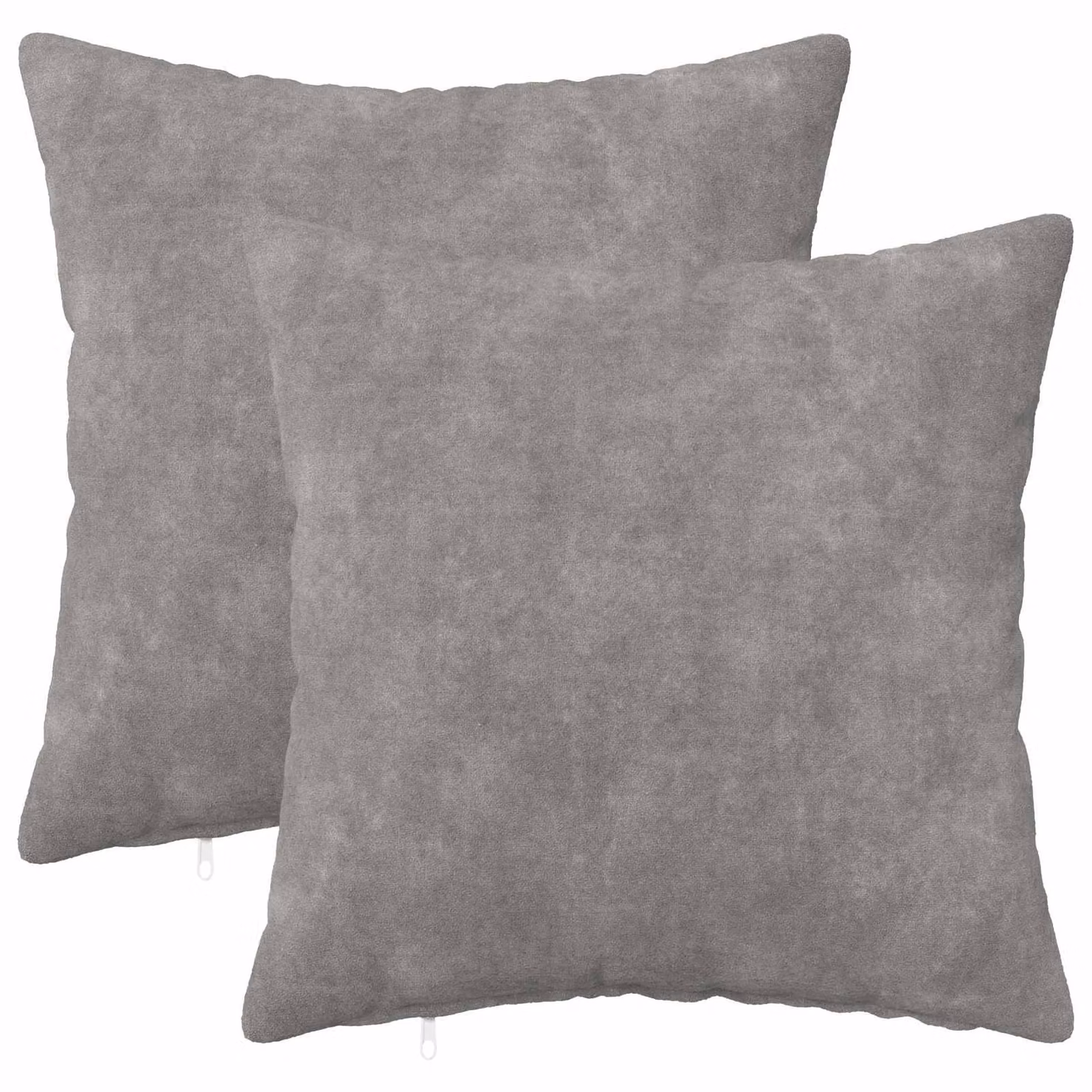 vidaXL Cuscino HEERLEN 2 pz Grigio Chiaro Fleece in microfibra