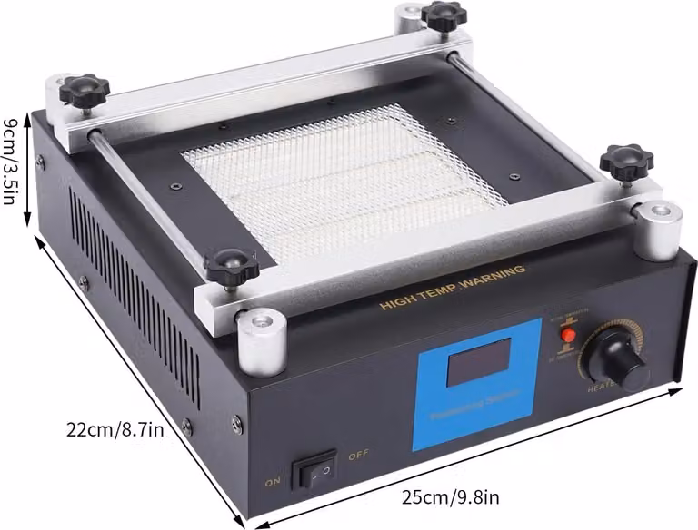 Preriscaldatore a infrarossi, potenza 450W, intervallo di temperatura 50-400℃, nero, 220V