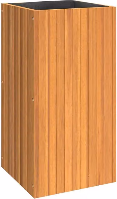 Fioriera a lettino rialzato in legno di acacia marrone per piante e fiori, L/P/H: 45 x 45 x 90 cm