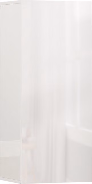 HOMCOM Mobiletto Bagno Pensile con 2 Ripiani in Vetro Regolabili e Anta Senza Maniglia, Bianco Lucido   Aosom Italy