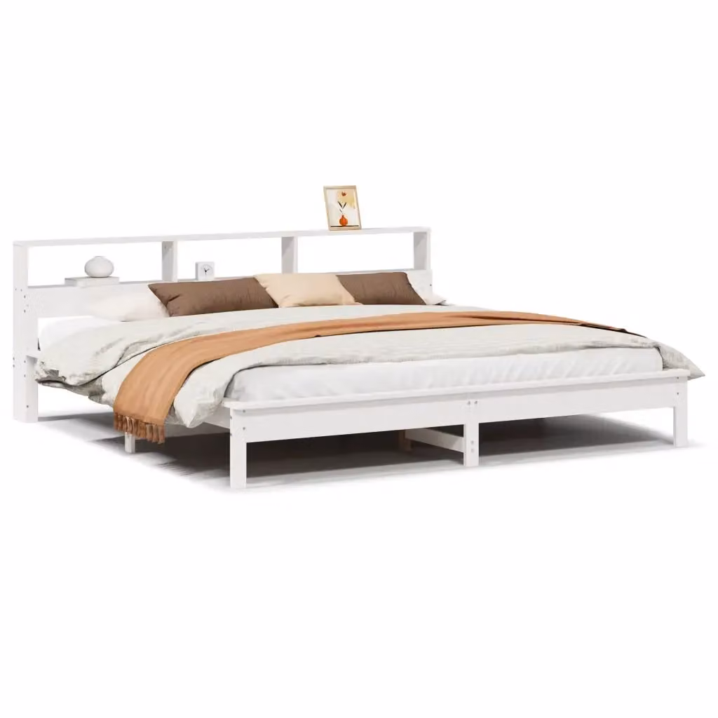 Letto in legno massello di pino bianco vidaXL L/P/H: 192 x 180 x 220,5 cm – 2