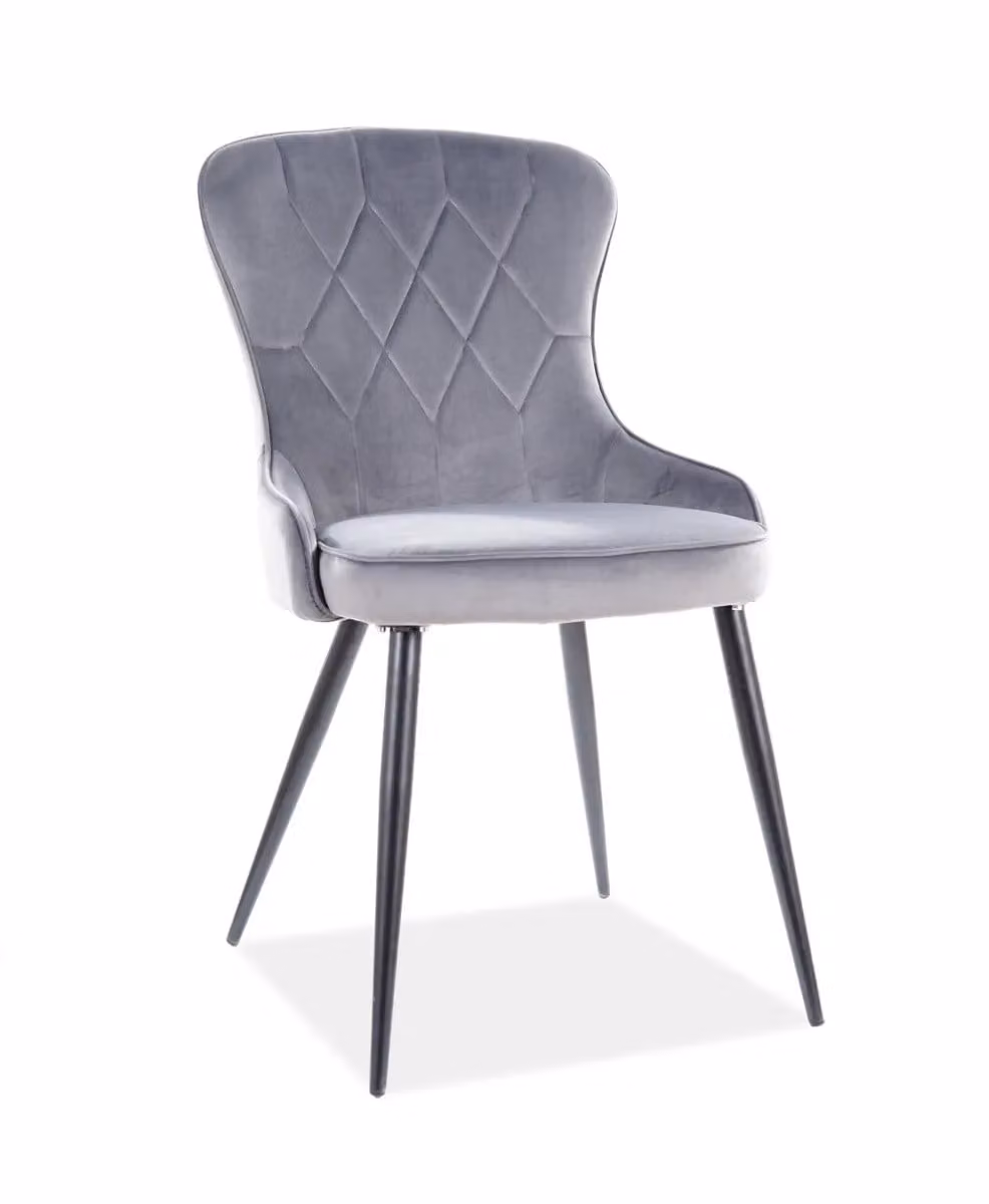 Elegante sedia da pranzo RUNA - nero / grigio