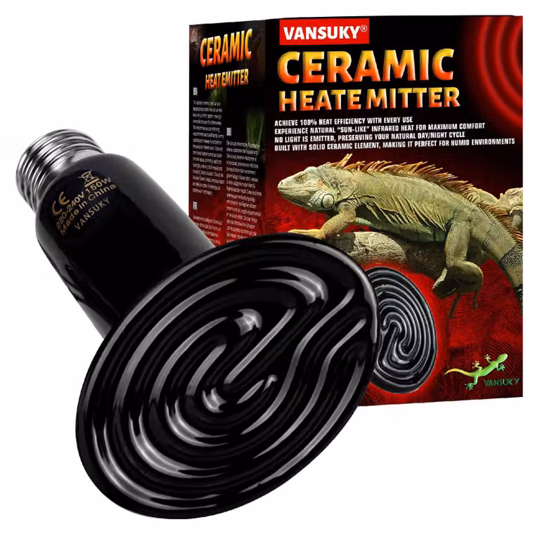 Lampada riscaldante Vetroceramica da 200 W per rettili e animali, radiatore a infrarossi