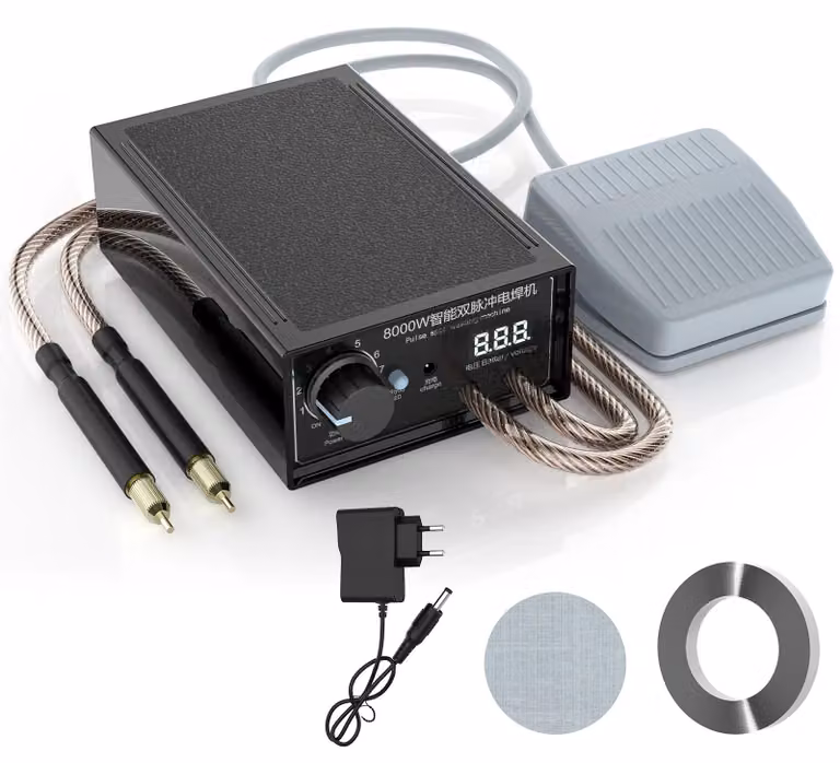 Saldatrice a punti, alta potenza 8000W, design portatile, colore nero