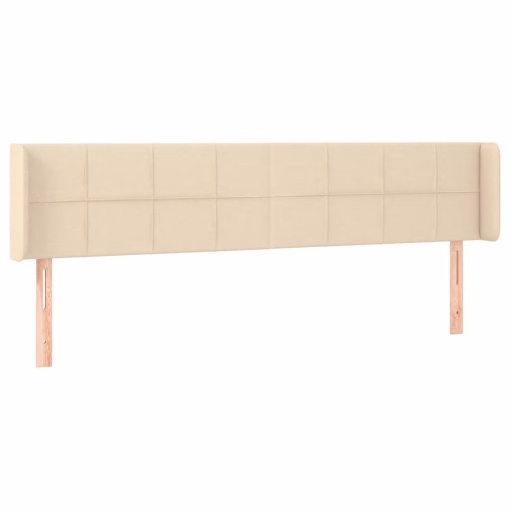 Testiera ad Orecchio Crema 163x16x78/88 cm in Tessuto