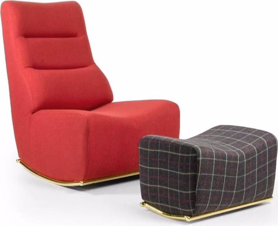 Wohnzimmer Set 2tlg Sessel mit Hocker Sitzmöbel Modern Einrichtung