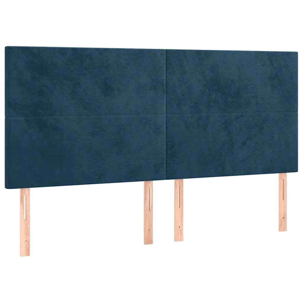 Testiera decorativa in velluto blu scuro Design Mania L: 180 cm, P: 5 cm, H: 118/128 cm – 2