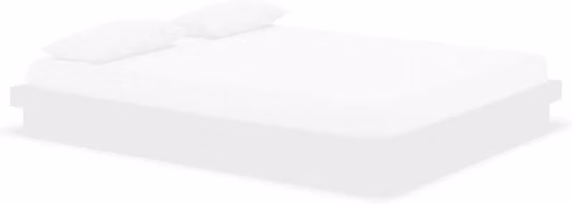 Letto matrimoniale | Letto per adulti | Giroletto Bianco in Legno Massello 160x200 cm