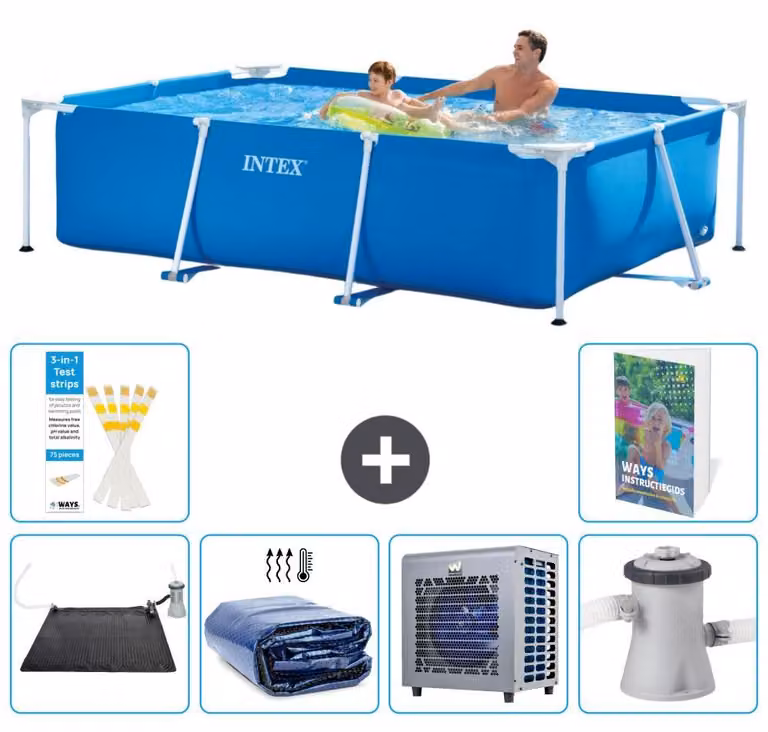 Piscina fuori terra rettangolare - 260x160x65 cm - composta da 5 elementi, modello S42