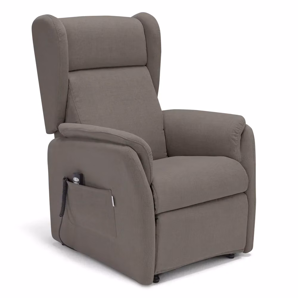 Poltrona relax elettrica Bergere con funzione lift assist per anziani e disabili, modello moderno in tessuto, disponibile in vari colori – 2