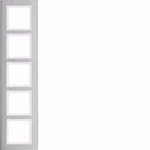 Berker 10153609 Cornice in acciaio inossidabile/bianco polare Berker B.7