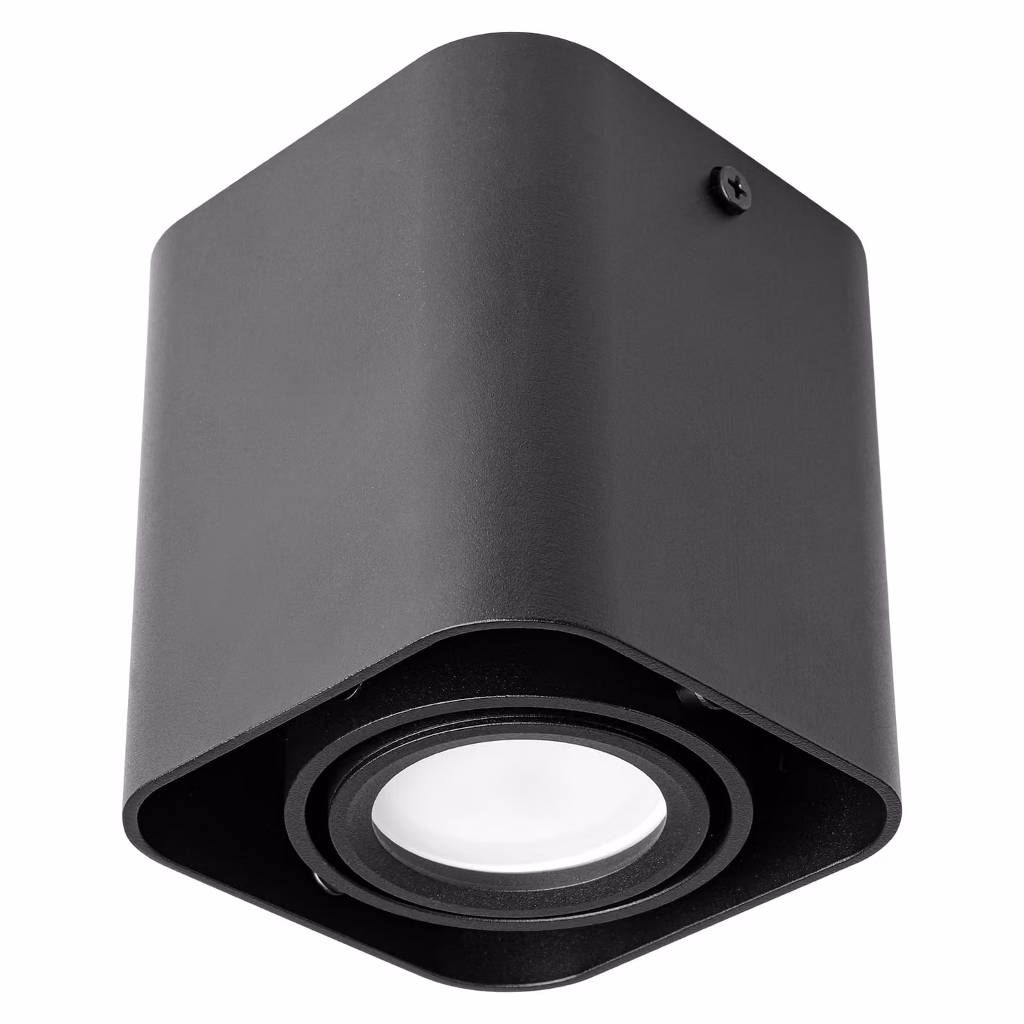 MasterLED faretto da superficie GU10 quadrato 90x90x100mm 35W IP20 nero - ideale per soggiorno, ufficio, corridoio - orientabile
