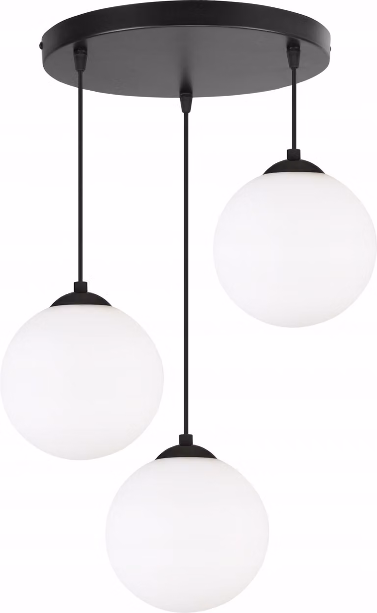 LAMPADA A SOSPENSIONE, SFERA, NERA, LED, 15 cm